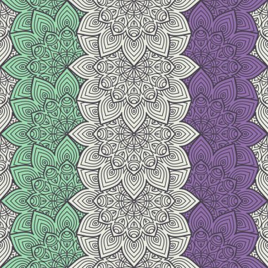 etnik çiçek seamless modeli