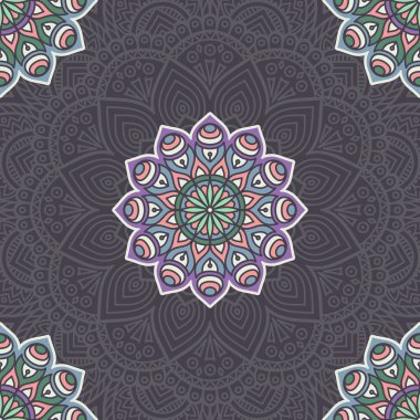 etnik çiçek seamless modeli