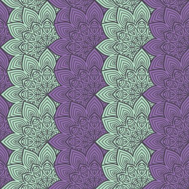 etnik çiçek seamless modeli