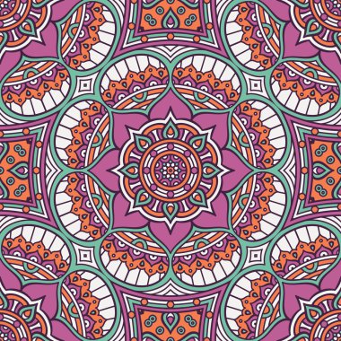 etnik çiçek seamless modeli