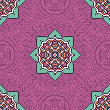 etnik çiçek seamless modeli