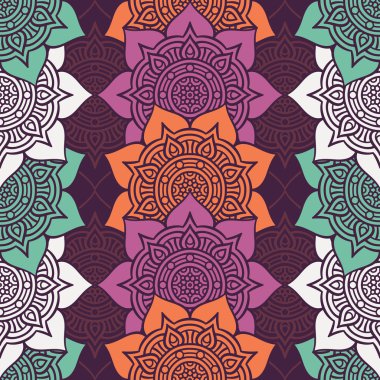 etnik çiçek seamless modeli