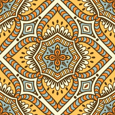 etnik çiçek seamless modeli