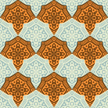 etnik çiçek seamless modeli