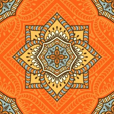 etnik çiçek seamless modeli