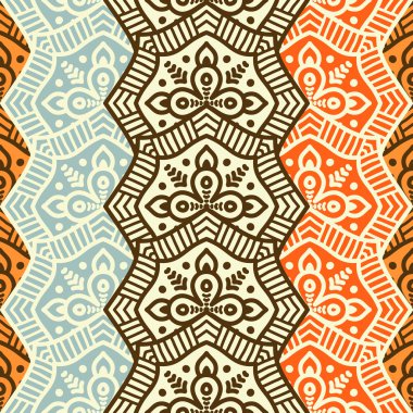 etnik çiçek seamless modeli