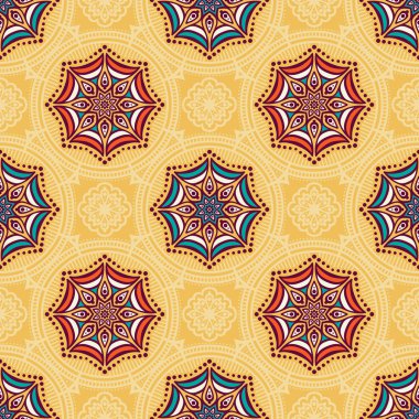 etnik çiçek seamless modeli