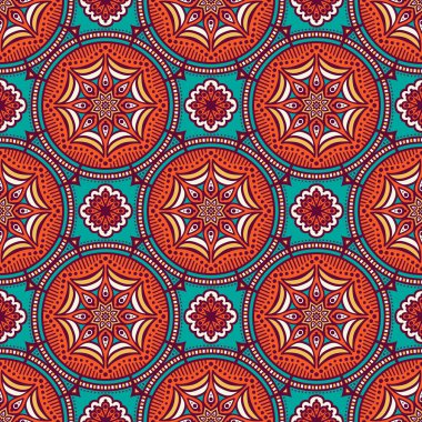 etnik çiçek seamless modeli