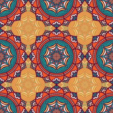 etnik çiçek seamless modeli