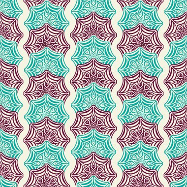 etnik çiçek seamless modeli