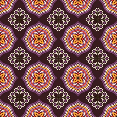 etnik çiçek seamless modeli