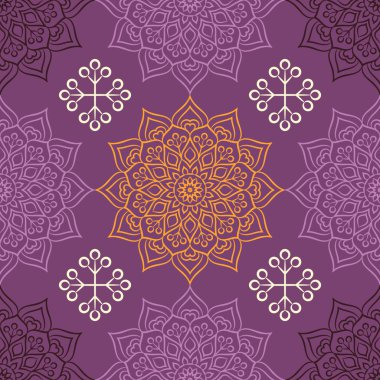 etnik çiçek seamless modeli