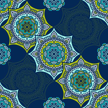 etnik çiçek seamless modeli