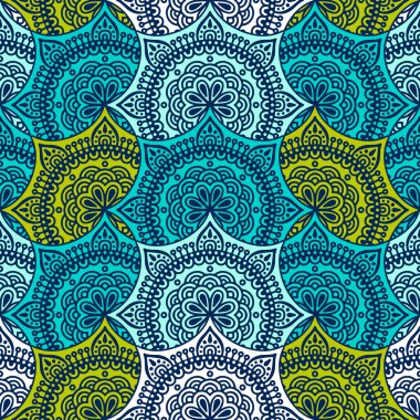 etnik çiçek seamless modeli