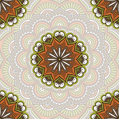 etnik çiçek seamless modeli