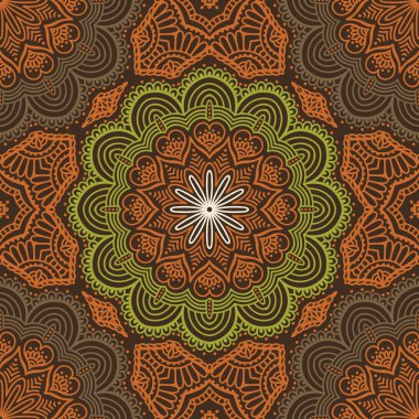 etnik çiçek seamless modeli