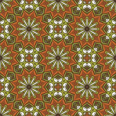 etnik çiçek seamless modeli