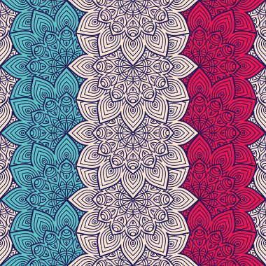 etnik çiçek seamless modeli