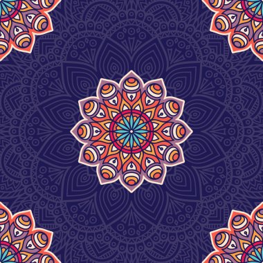 etnik çiçek seamless modeli