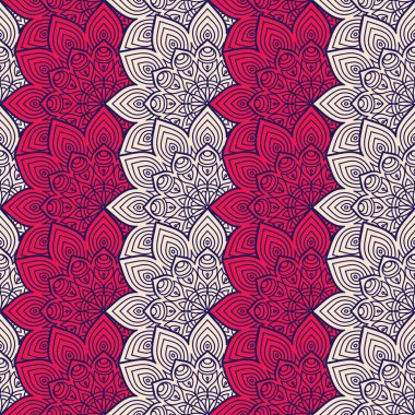 etnik çiçek seamless modeli