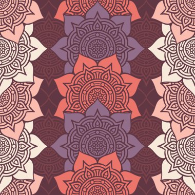 etnik çiçek seamless modeli