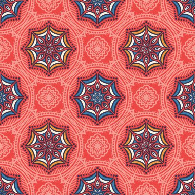 etnik çiçek seamless modeli