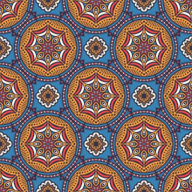 etnik çiçek seamless modeli