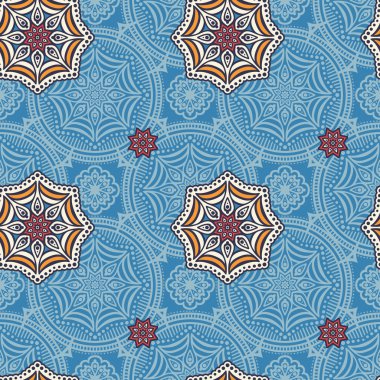 etnik çiçek seamless modeli