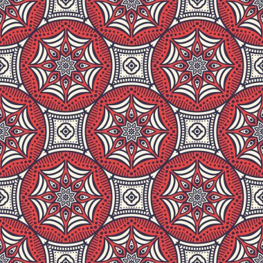 etnik çiçek seamless modeli