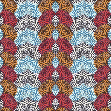 etnik çiçek seamless modeli