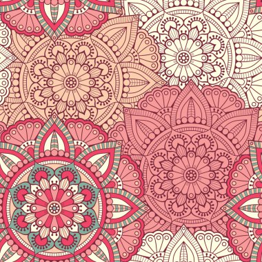 etnik çiçek seamless modeli