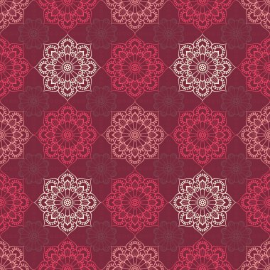 etnik çiçek seamless modeli