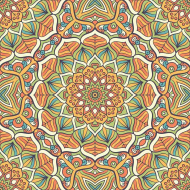 etnik çiçek seamless modeli