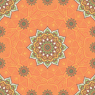 etnik çiçek seamless modeli