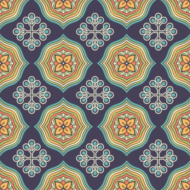 etnik çiçek seamless modeli