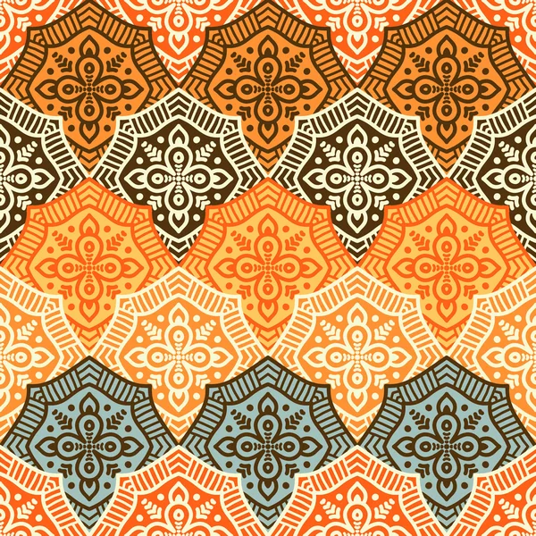 etnik çiçek seamless modeli