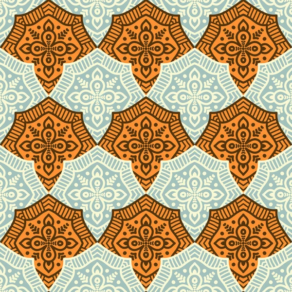 Ethnic floral seamless pattern — Stock Vector