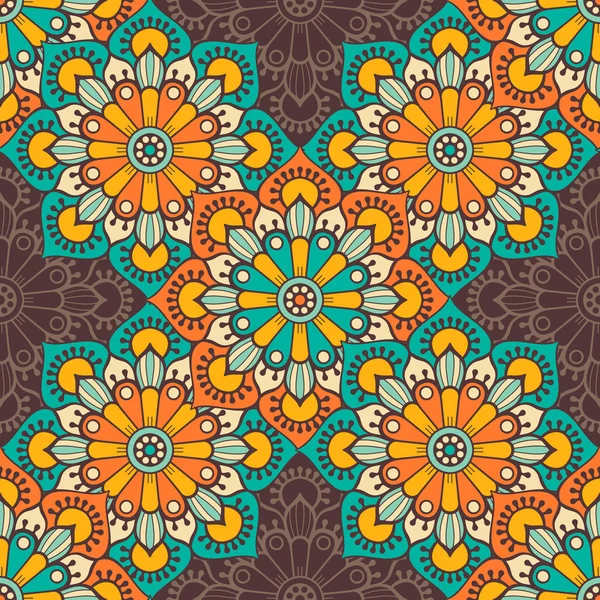 etnik çiçek seamless modeli