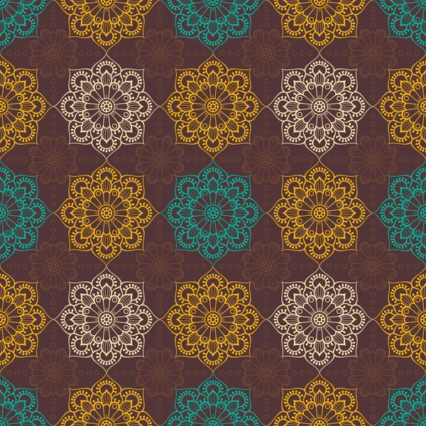 etnik çiçek seamless modeli