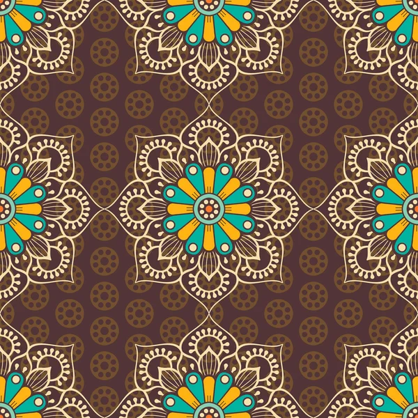 etnik çiçek seamless modeli