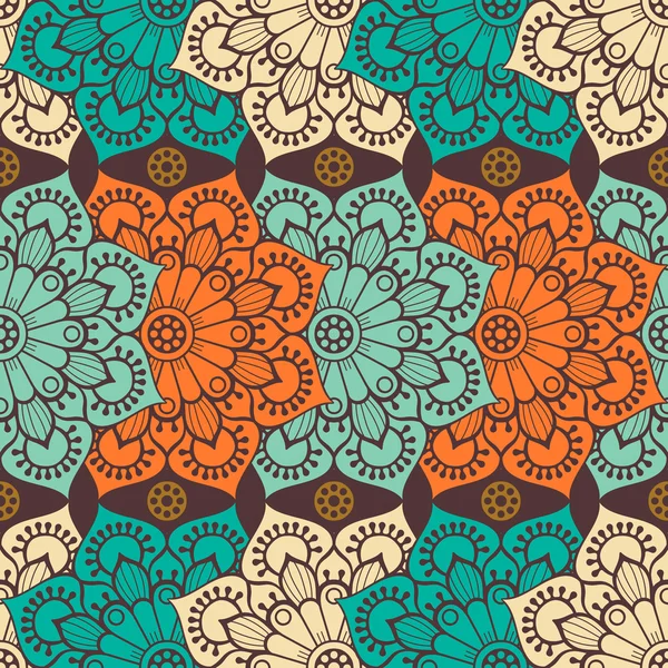 etnik çiçek seamless modeli