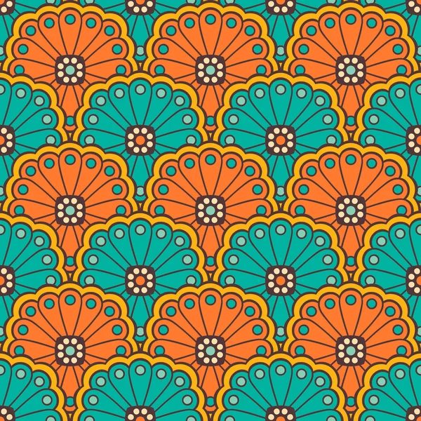 etnik çiçek seamless modeli