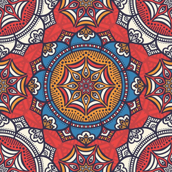 Ethnic floral seamless pattern — Stock Vector