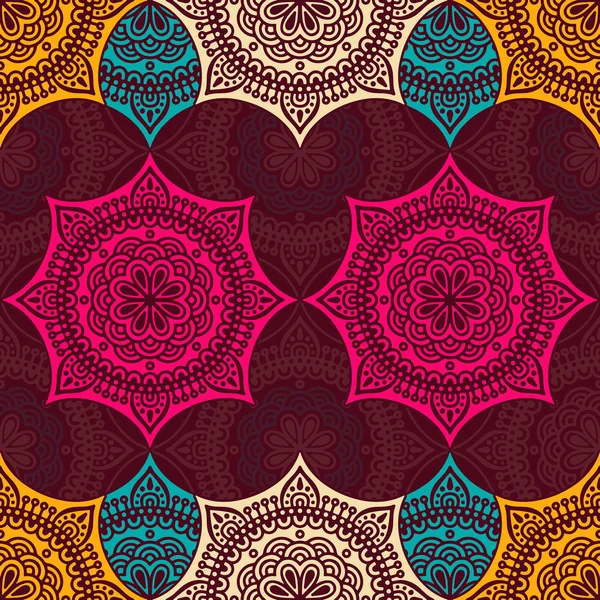 etnik çiçek seamless modeli