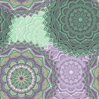 etnik çiçek seamless modeli