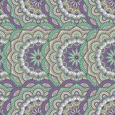 etnik çiçek seamless modeli