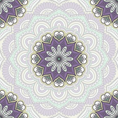 etnik çiçek seamless modeli