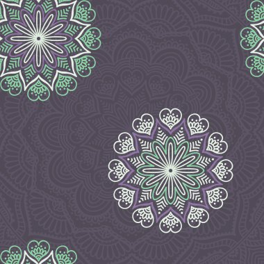 etnik çiçek seamless modeli