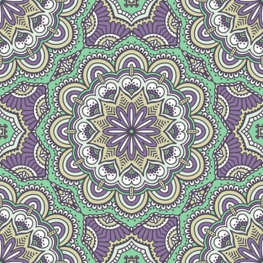 etnik çiçek seamless modeli