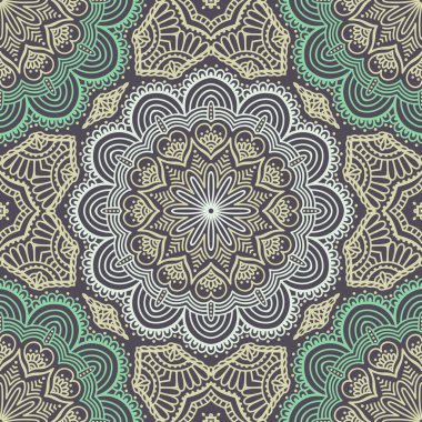 etnik çiçek seamless modeli